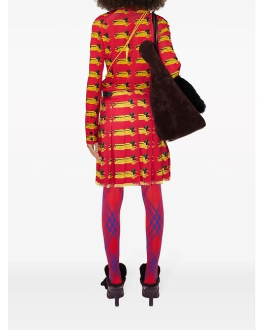 Burberry Blouse Met Monogram in het Red