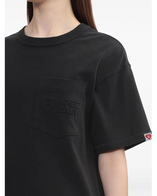 A Bathing Ape Black Pocket Apee Baby T-Shirt