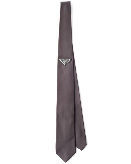 Prada Purple Re-nylon Gabardine Tie for men