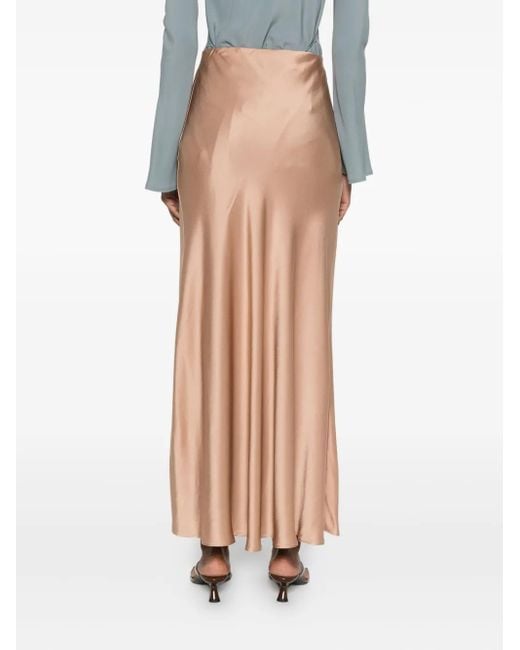 Falda midi con corte al bies Ottod'Ame de color Natural