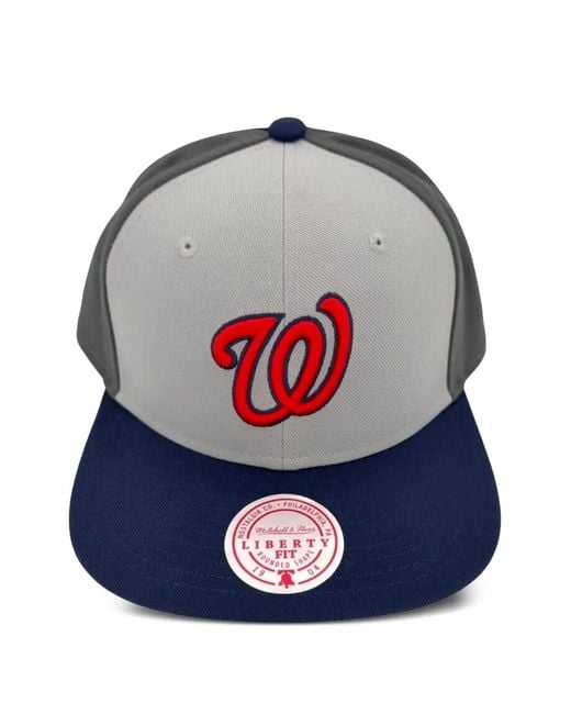 Mitchell & Ness Blue Nationals Embroidered Cap for men
