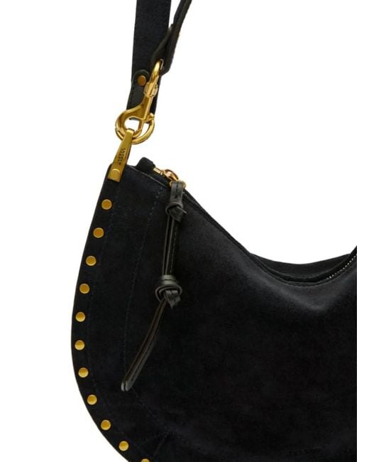 Isabel Marant Black Oskan Soft Zip Shoulder Bag