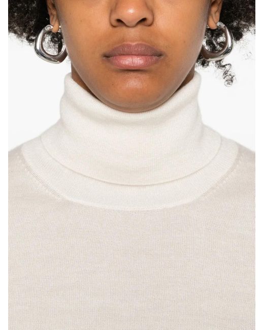 Maglione A Collo Alto di Eric Bompard in White