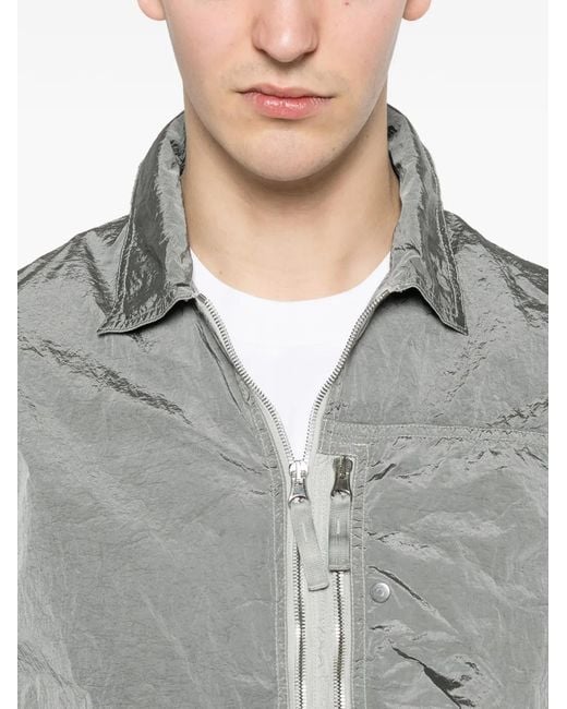 Stone Island Gray Large Vertical Chest Pocket Jacket For for men