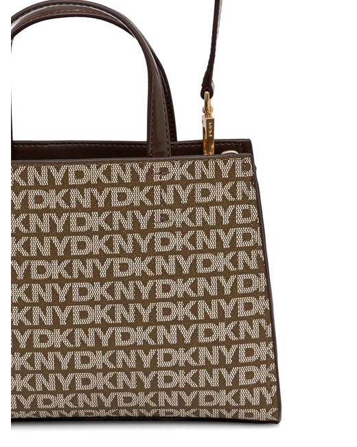 DKNY Metallic Logo-Pattern Satchel