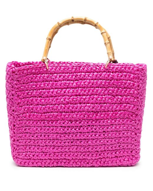Chica Luna Geweven Shopper in het Pink