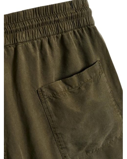 Portuguese Flannel Green Dogtown Drawstring Elasticated-Waist Shorts for men