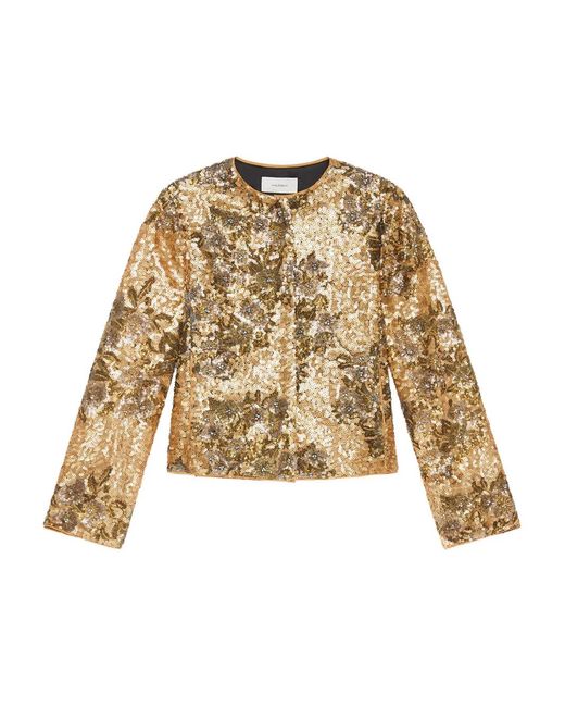 Maliparmi Natural Sequin-Embellished Jacket