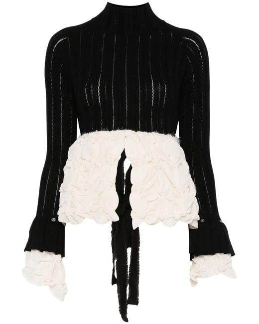 ROKH Black Open-Back Top