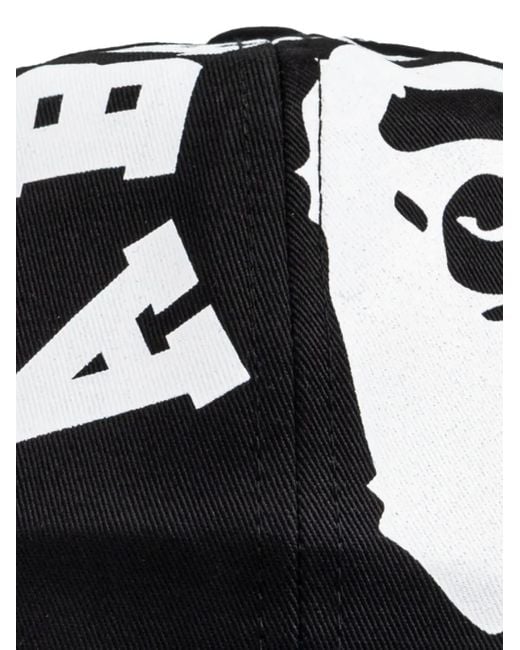 A Bathing Ape Black Graphic-Print Baseball Cap for men
