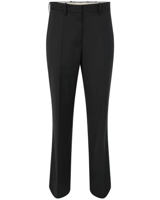 Pantalon en laine vierge à coupe droite Helmut Lang en coloris Black
