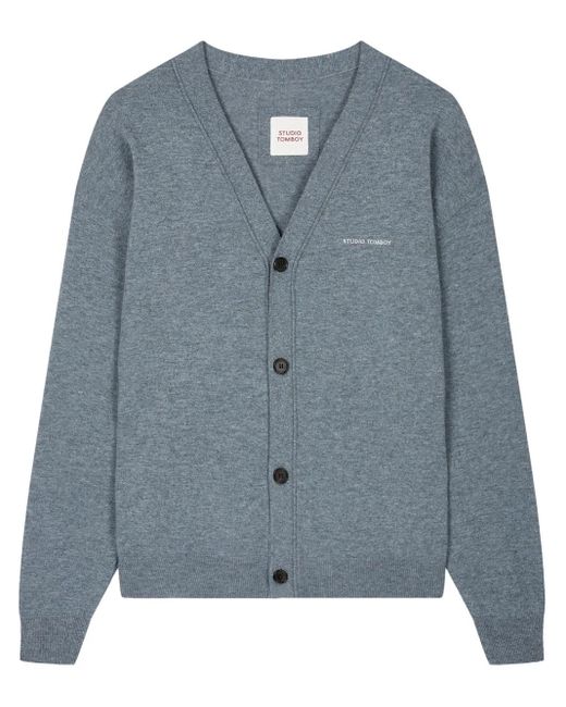 Studio Tomboy X Blue Cardigan Mit V-Ausschnitt