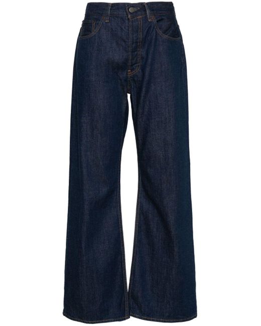 Acne Blue 2021f Mid-rise Wide-leg Jeans