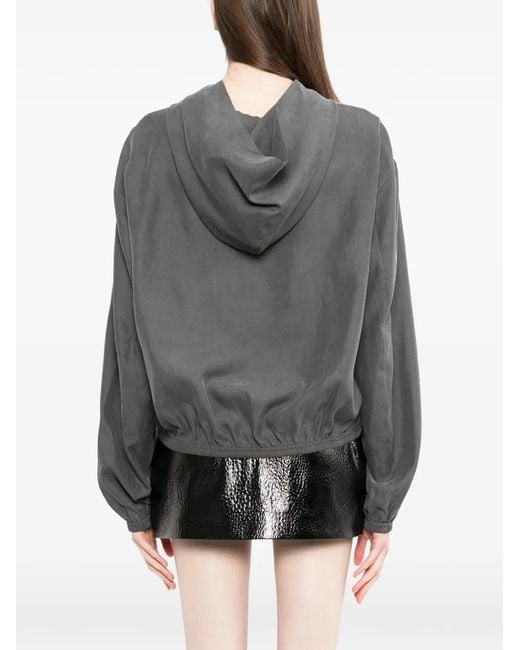 Alexander Wang Gray Buttoned Oversized Jacket