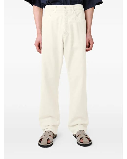 Studio Nicholson White Jean Riso À Cinq Poches for men