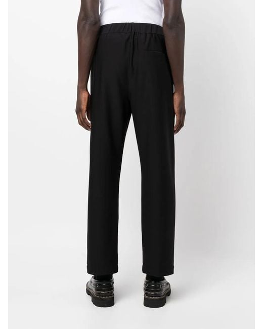 Opening Ceremony Black Logo-Patch Relaxed Trousers for men