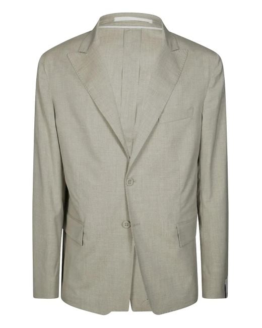 Paolo Pecora Gray Single-Breasted Blazer for men