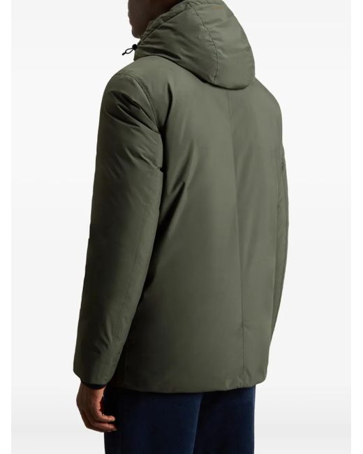 Woolrich Gewatteerd Jack Met Capuchon En Knoopsluiting in het Green voor heren