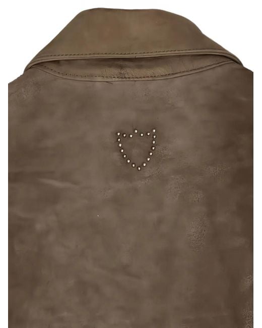 HTC Brown Zip-Up Suede Jacket for men