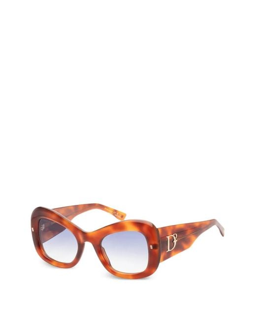 DSquared² Multicolor Tortoiseshell-Effect Cat-Eye Sunglasses
