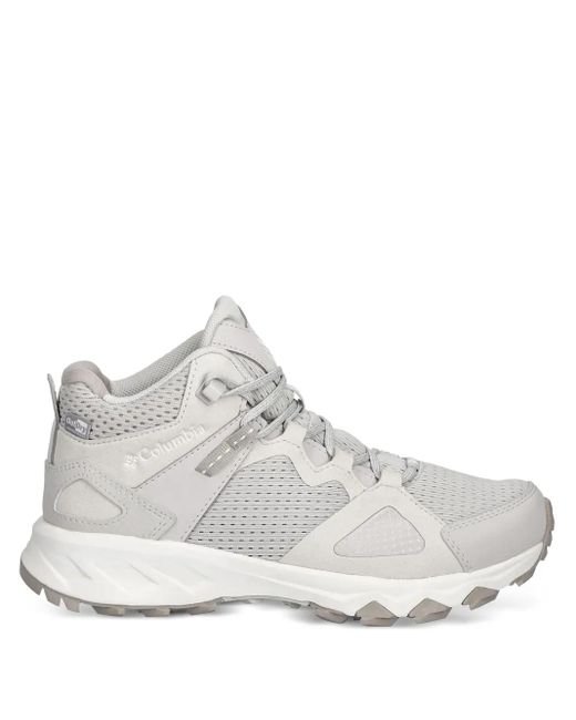 Columbia White Mesh-Panel Hiking Boots