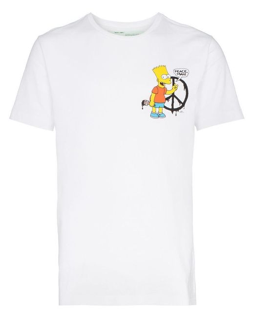 T-shirt Bart Simpson Off-White c/o Virgil Abloh pour homme en coloris White