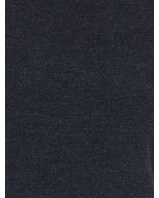 Allude Blue Roll-Neck Wool Sweater