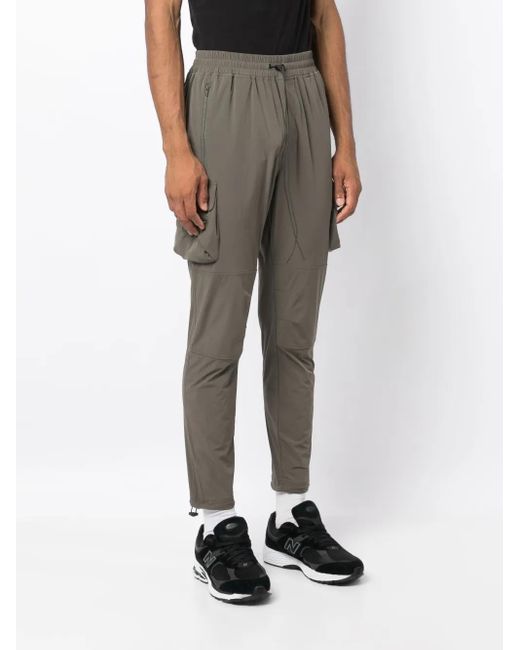 Represent Gray Drawstring-Waistband Track Pants for men