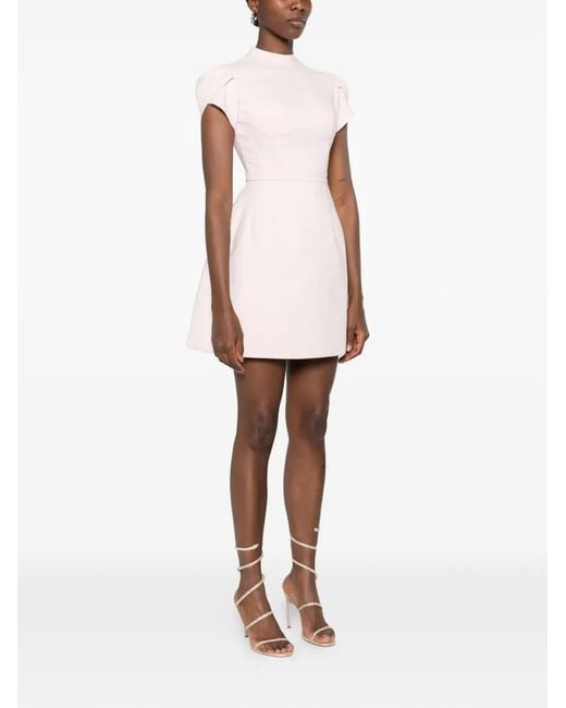 Leen Mougrhabi Pink Cheri Cut-Out Bow-Detail Mini Dress