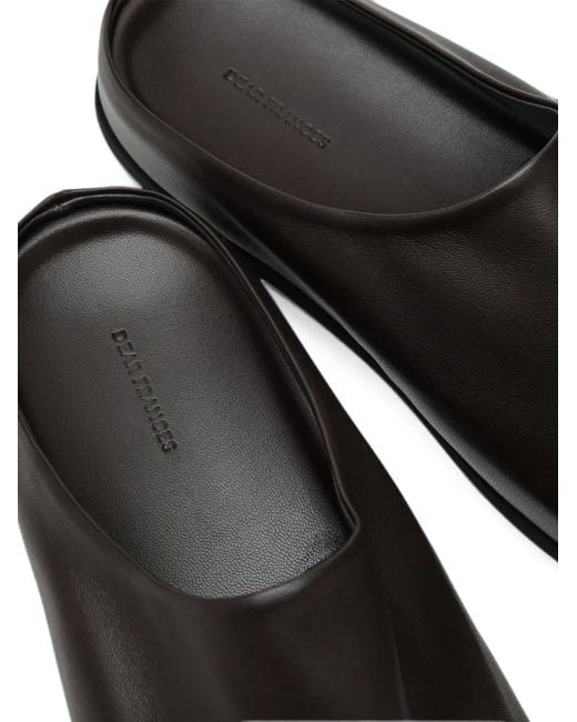 Dear Frances Black Vico Round-Toe Mules