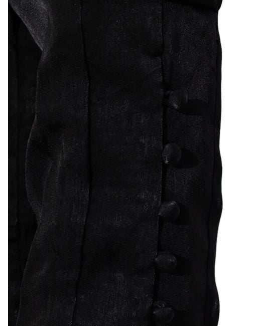 IRO パフスリーブ ミニドレス Black