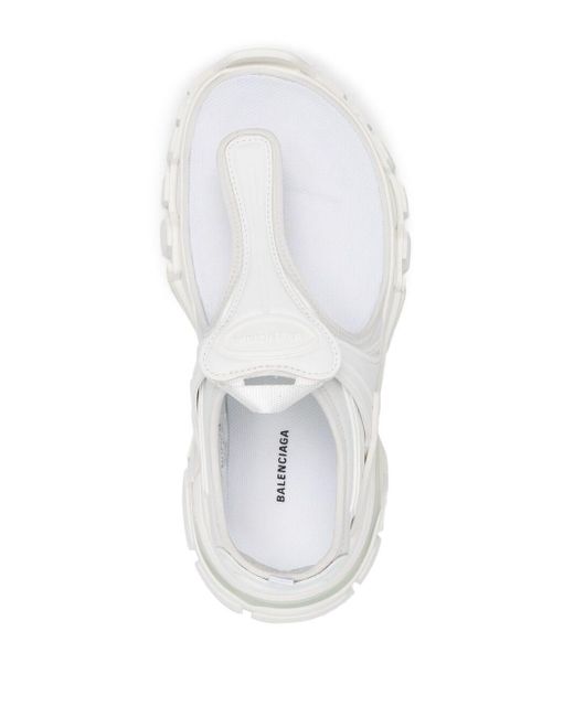 Balenciaga White Track Thong Strap Sandals