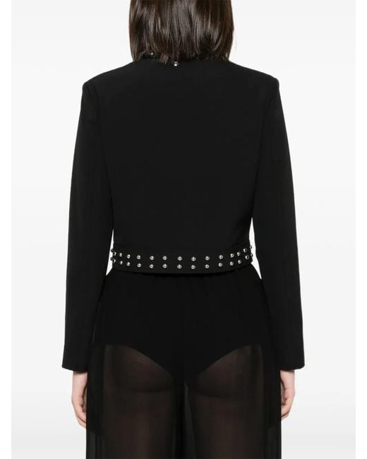 Liu Jo Black Embellished Cropped Jacket