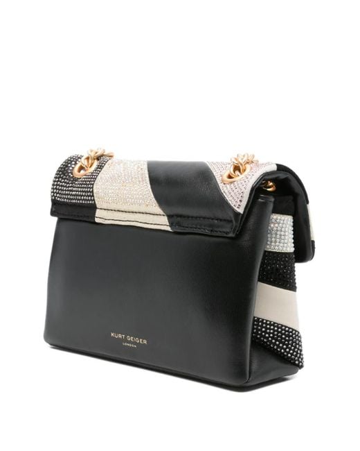 Kurt Geiger Black Mini Kensington Crystal-Embellished Cross Body Bag