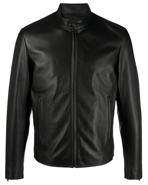 Sandro Black Anthony Leather Jacket for men