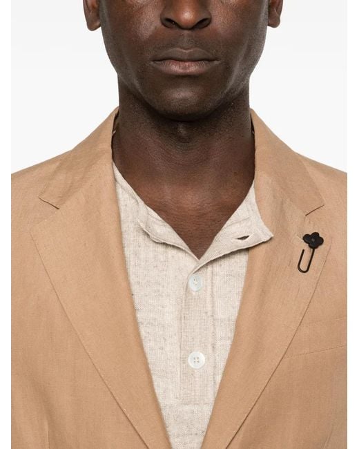 Lardini Natural Buttoned Blazer for men