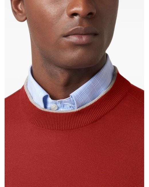Paul & Shark Red Piuma-Wool Sweater for men