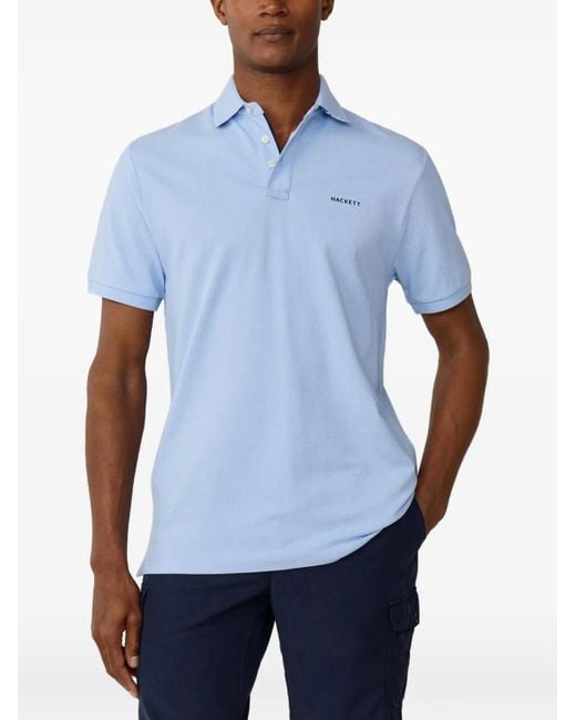 Hackett Blue Swim Trim Polo Shirt for men