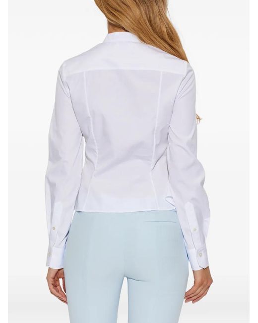 McQueen White Pleated Shirt