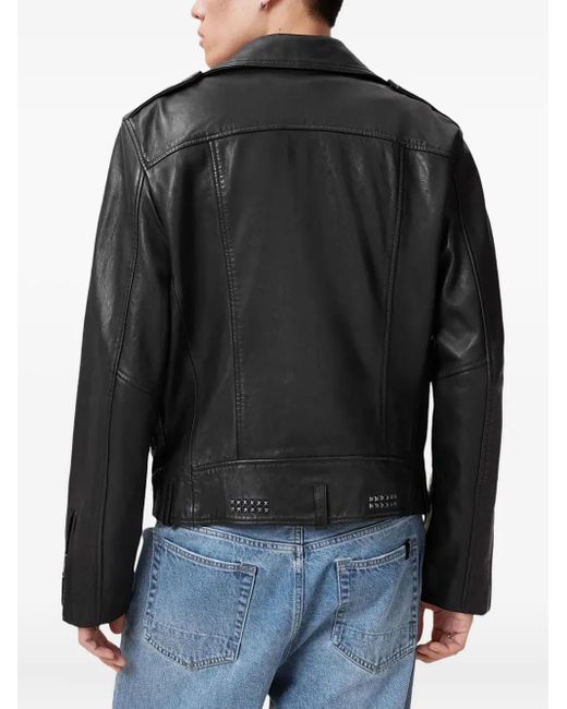 AllSaints Black Leather Jacket for men
