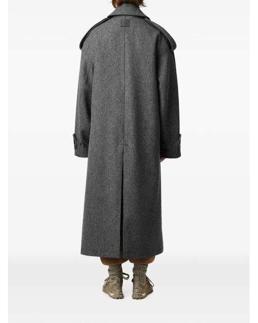 AMI Wollen Trenchcoat in het Gray