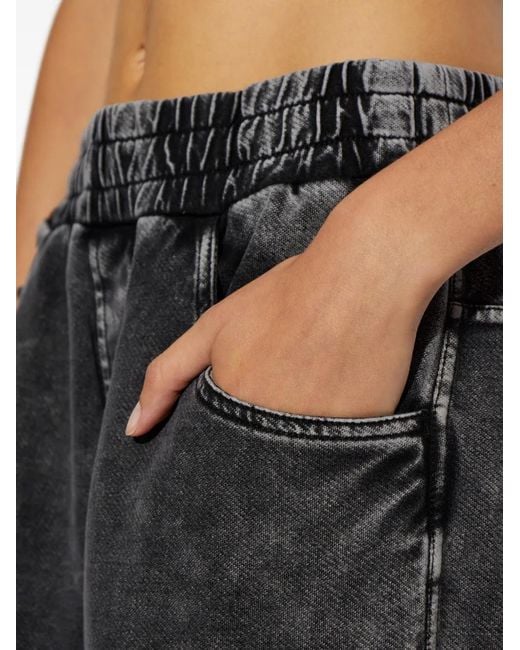 DIESEL Black Sweatpants With Denim Effect