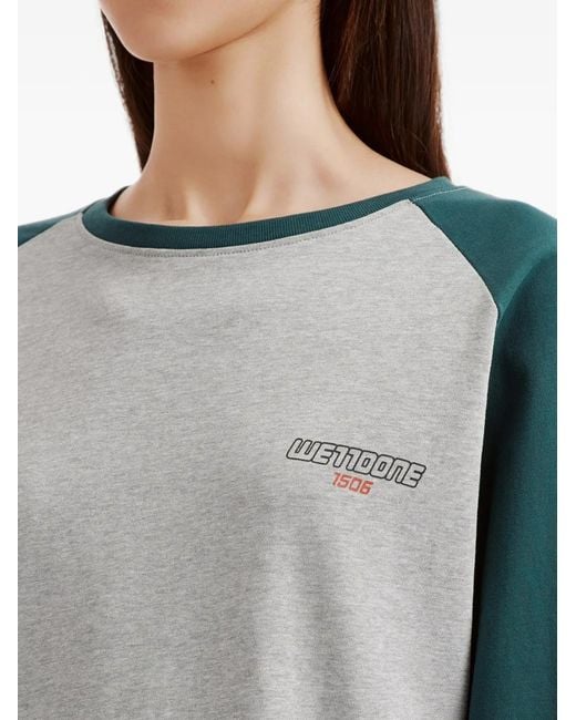we11done Blue Layered Long-Sleeve T-Shirt