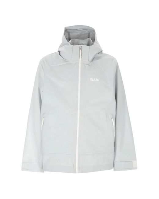 Slam White Logo-Print Hooded Jacket for men