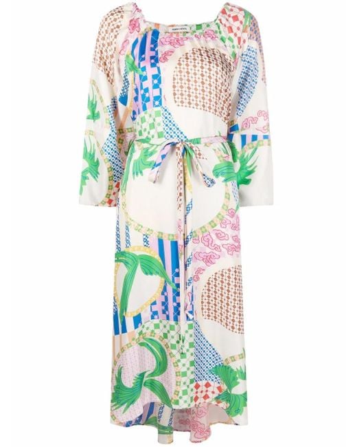 Henrik Vibskov Multicolor Birds Print Midi Dress