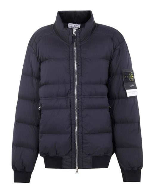 Stone Island Blue Down Jacket for men