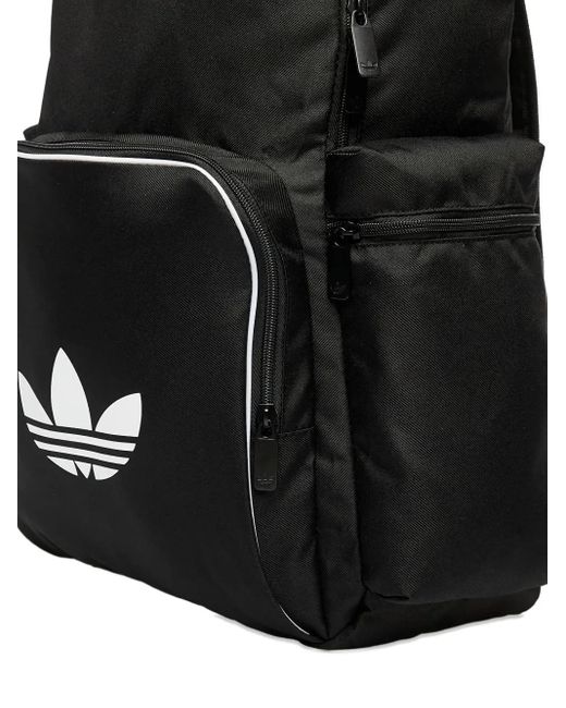 Adidas Black Adicolor Logo-Print Backpack