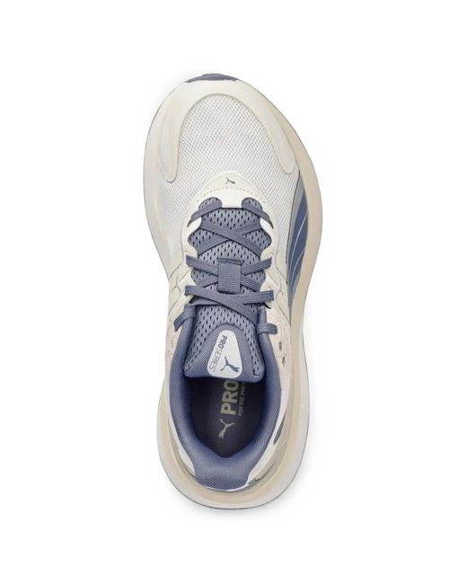 PUMA White Pulse Pro Mesh-Panel Sneakers