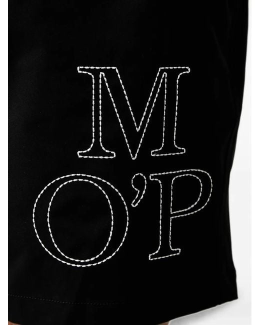 Marc O' Polo Black Logo-Print Swim Shorts for men