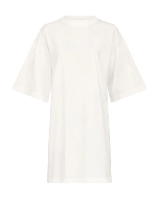 Loulou de Saison White Crew-Neck Drop-Shoulder T-Shirt